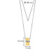 TI SENTO 34057ZY/42 ogrlica Triple Ring Sterling Silver 925 Yellow gold plated