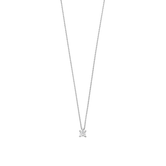 TI SENTO 34087ZI ogrlica Classic Zirconia White 925 Sterling Silver 5mm