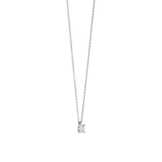 TI SENTO 34087ZI ogrlica Classic Zirconia White 925 Sterling Silver 5mm