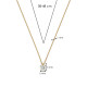 TI SENTO 34087ZY ogrlica Classic Zirconia Sterling Silver 925 Yellow Gold Plated Timeless Bestseller