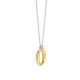 TI SENTO 34091ZY ogrlica Classic Soft Oval Sterling Silver 925 Yellow gold plated