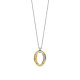 TI SENTO 34091ZY ogrlica Classic Soft Oval Sterling Silver 925 Yellow gold plated