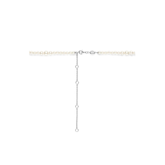 TI SENTO 34094PW/42 ogrlica Modern Shell Pearl White Silver Platinum Plated Variation in size