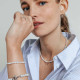 TI SENTO 34094PW/42 ogrlica Modern Shell Pearl White Silver Platinum Plated Variation in size