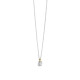 TI SENTO 34103ZY ogrlica Classic Square Zirconia White Yellow Gold Plated 925 Sterling Silver 7mm