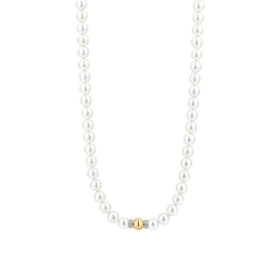 TI SENTO 34112YP ogrlica Shell Pearl 8mm Yellow Gold Plated Bestseller