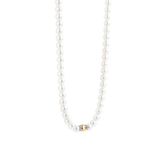 TI SENTO 34112YP ogrlica Shell Pearl 8mm Yellow Gold Plated Bestseller
