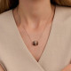 TI SENTO 34116BR ogrlica Honeycomb Crossover Sterling Silver 925 Black Rose Gold Plated 