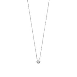 TI SENTO 34124ZI ogrlica Classic Zirconia White 5mm Sterling Silver 925 Platinum Plated