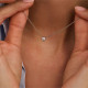 TI SENTO 34124ZI ogrlica Classic Zirconia White 5mm Sterling Silver 925 Platinum Plated