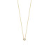 TI SENTO 34124ZY ogrlica Classic Zirconia White 5mm Sterling Silver 925 Yellow Gold Plated