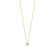 TI SENTO 34124ZY ogrlica Classic Zirconia White 5mm Sterling Silver 925 Yellow Gold Plated