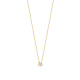 TI SENTO 34124ZY ogrlica Classic Zirconia White 5mm Sterling Silver 925 Yellow Gold Plated