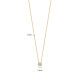 TI SENTO 34124ZY ogrlica Classic Zirconia White 5mm Sterling Silver 925 Yellow Gold Plated