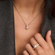 TI SENTO 34125YP ogrlica Zirconia Yellow Gold Plated Shell Pearl White Sterling Silver 925 Platinum Plated 12mm 