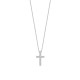 TI SENTO 34130ZI ogrlica Cross Hand-set Zirconia Sterling Silver 925 Platinum Plated  11mm x 21mm