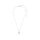 TI SENTO 34130ZI ogrlica Cross Hand-set Zirconia Sterling Silver 925 Platinum Plated  11mm x 21mm