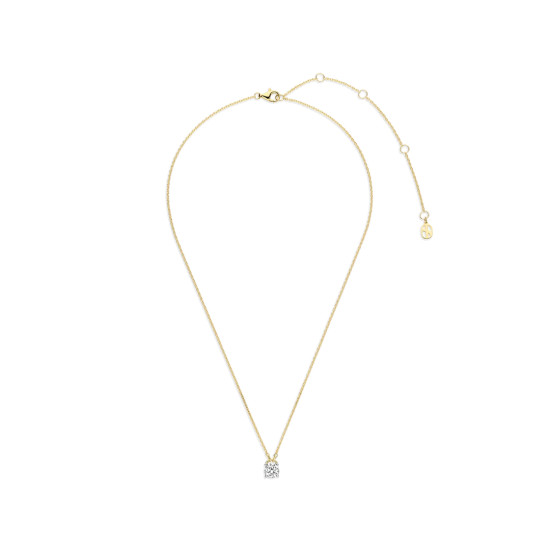 TI SENTO 34144ZY/42 ogrlica Chain Zirconia 6mm Premium 925 Sterling Silver Gold Plated Urban Minimalst Style