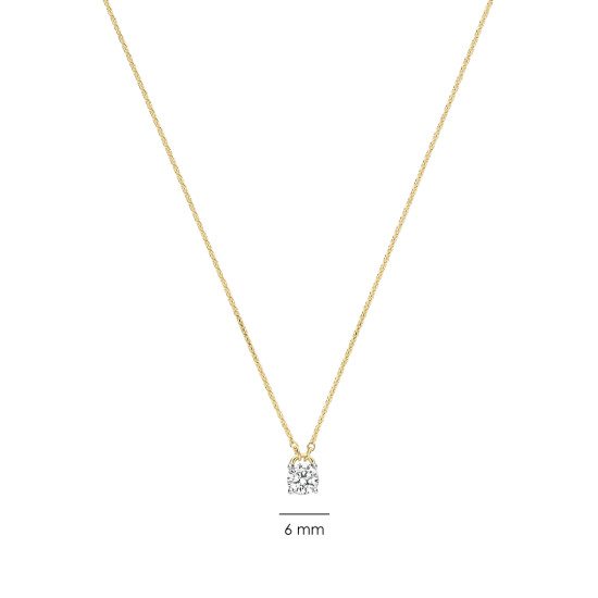 TI SENTO 34144ZY/42 ogrlica Chain Zirconia 6mm Premium 925 Sterling Silver Gold Plated Urban Minimalst Style