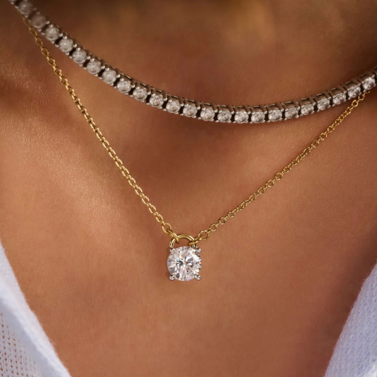 TI SENTO 34144ZY/42 ogrlica Chain Zirconia 6mm Premium 925 Sterling Silver Gold Plated Urban Minimalst Style