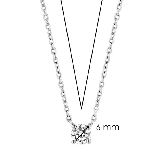 TI SENTO 3894ZI/42 ogrlica Classic Zirconia 925 Sterling Silver Minimalistic 6mm Bestseller