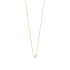 TI SENTO 3894ZY/42 ogrlica Classic Zirconia White Yellow Gold Plated 925 Sterling Silver Minimalistic 6mm