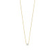 TI SENTO 3894ZY/42 ogrlica Classic Zirconia White Yellow Gold Plated 925 Sterling Silver Minimalistic 6mm