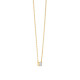 TI SENTO 3894ZY/42 ogrlica Classic Zirconia White Yellow Gold Plated 925 Sterling Silver Minimalistic 6mm
