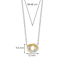 TI SENTO 3915ZY/42 ogrlica Forever Connected Two Tone Plated 925 Sterling Silver 12mm