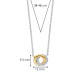 TI SENTO 3915ZY/42 ogrlica Forever Connected Two Tone Plated 925 Sterling Silver 12mm