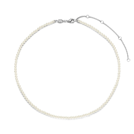 TI SENTO 3962PW/42 ogrlica Minimalist Shell Pearl Sterling Silver 925 Platinum Plated