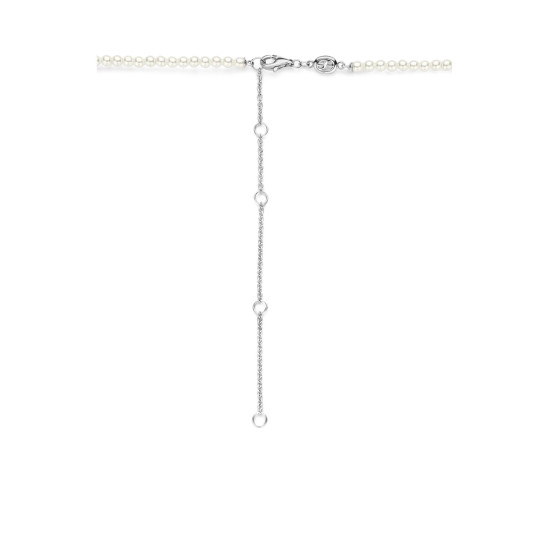 TI SENTO 3962PW/42 ogrlica Minimalist Shell Pearl Sterling Silver 925 Platinum Plated