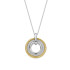TI SENTO 6833ZY ogrlica Structure Circle Zirconia White Sterling Silver 925 Yellow Gold Plated