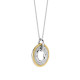 TI SENTO 6833ZY ogrlica Structure Circle Zirconia White Sterling Silver 925 Yellow Gold Plated