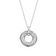 TI SENTO 6833ZY ogrlica Structure Circle Zirconia White Sterling Silver 925 Yellow Gold Plated