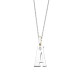TI SENTO 6840ZY_A ogrlica Letters A Personal Signature Zirconia Sterling Silver 925 Yellow Gold Plated Slovo A