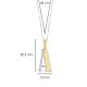 TI SENTO 6840ZY_A ogrlica Letters A Personal Signature Zirconia Sterling Silver 925 Yellow Gold Plated Slovo A