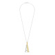 TI SENTO 6840ZY_A ogrlica Letters A Personal Signature Zirconia Sterling Silver 925 Yellow Gold Plated Slovo A