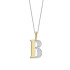 TI SENTO 6840ZY_B ogrlica Letters B Personal Signature Zirconia Sterling Silver 925 Yellow Gold Plated Slovo B