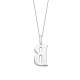 TI SENTO 6840ZY_B ogrlica Letters B Personal Signature Zirconia Sterling Silver 925 Yellow Gold Plated Slovo B