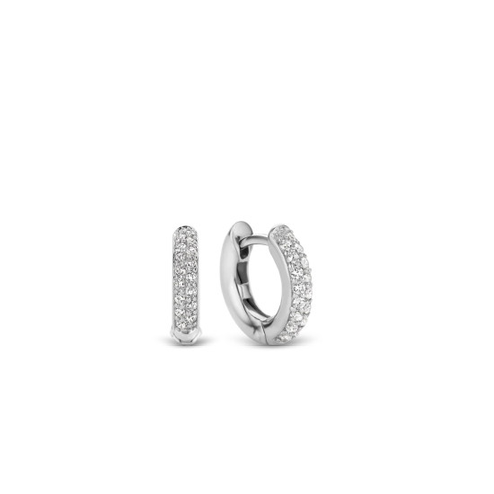 TI SENTO 7210ZI mindjuše alke Stardust Small Tennis Zirconia White 925 Sterling Silver 14mm