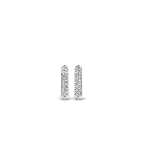 TI SENTO 7210ZI mindjuše alke Stardust Small Tennis Zirconia White 925 Sterling Silver 14mm