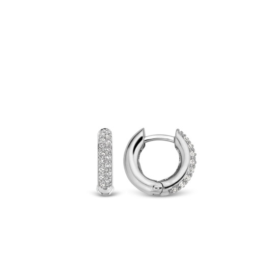 TI SENTO 7210ZI mindjuše alke Stardust Small Tennis Zirconia White 925 Sterling Silver 14mm