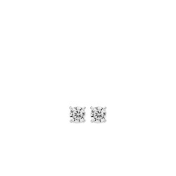 TI SENTO 7319ZI mindjuše Classic White Zirconia Minimalistic 925 Sterling Silver 6mm