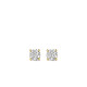 TI SENTO 7319ZY mindjuše Classic Zirconia White Yellow Gold Plated 925 Sterling Silver 7mm