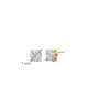 TI SENTO 7319ZY mindjuše Classic Zirconia White Yellow Gold Plated 925 Sterling Silver 7mm