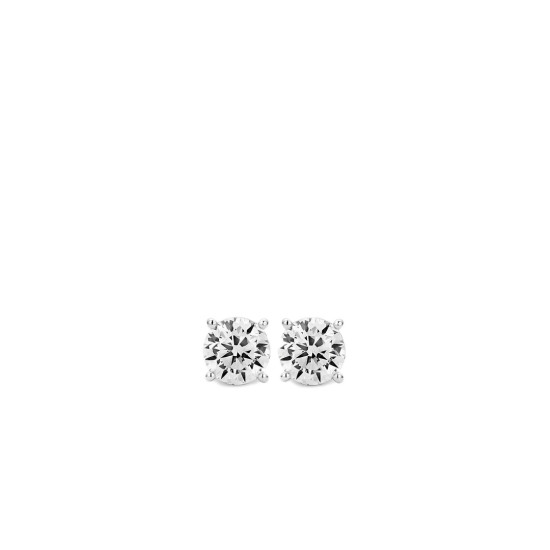 TI SENTO 7321ZI mindjuše Classic White Zirconia Minimalistic 925 Sterling Silver 8mm