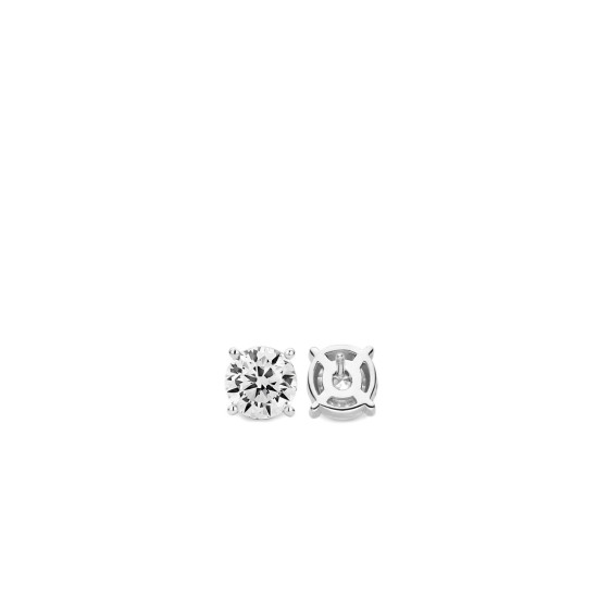 TI SENTO 7321ZI mindjuše Classic White Zirconia Minimalistic 925 Sterling Silver 8mm