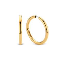 TI SENTO 7782SY mindjuše alke Classic Oversized Sterling Silver 925 Yellow Gold Plated 30mm