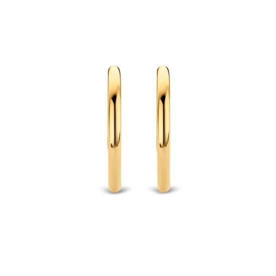 TI SENTO 7782SY mindjuše alke Classic Oversized Sterling Silver 925 Yellow Gold Plated 30mm